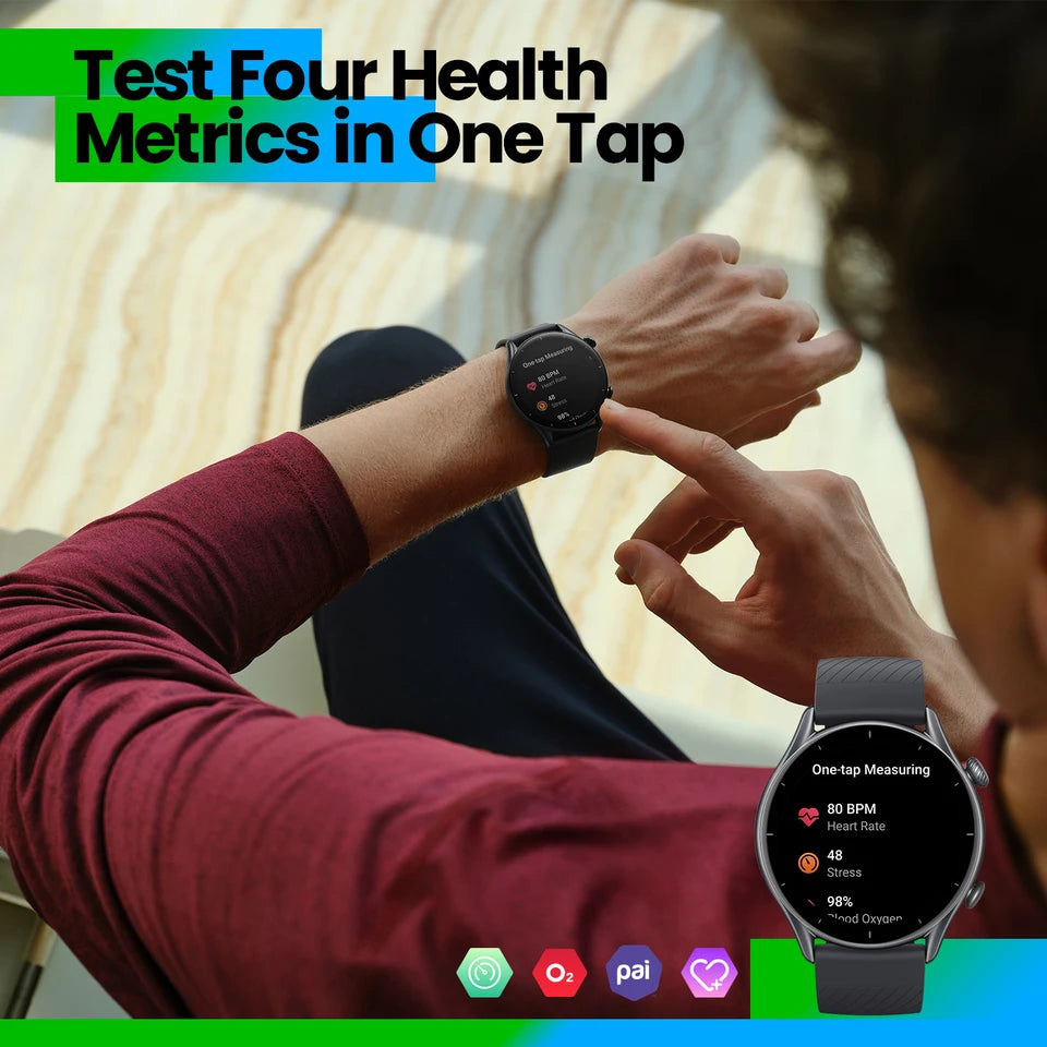 Global Version Amazfit GTR 3 GTR3 GTR-3 Smartwatch 46mm Zepp OS Alexa Built-in GPS Smart Watch Over 150 Sports Modes