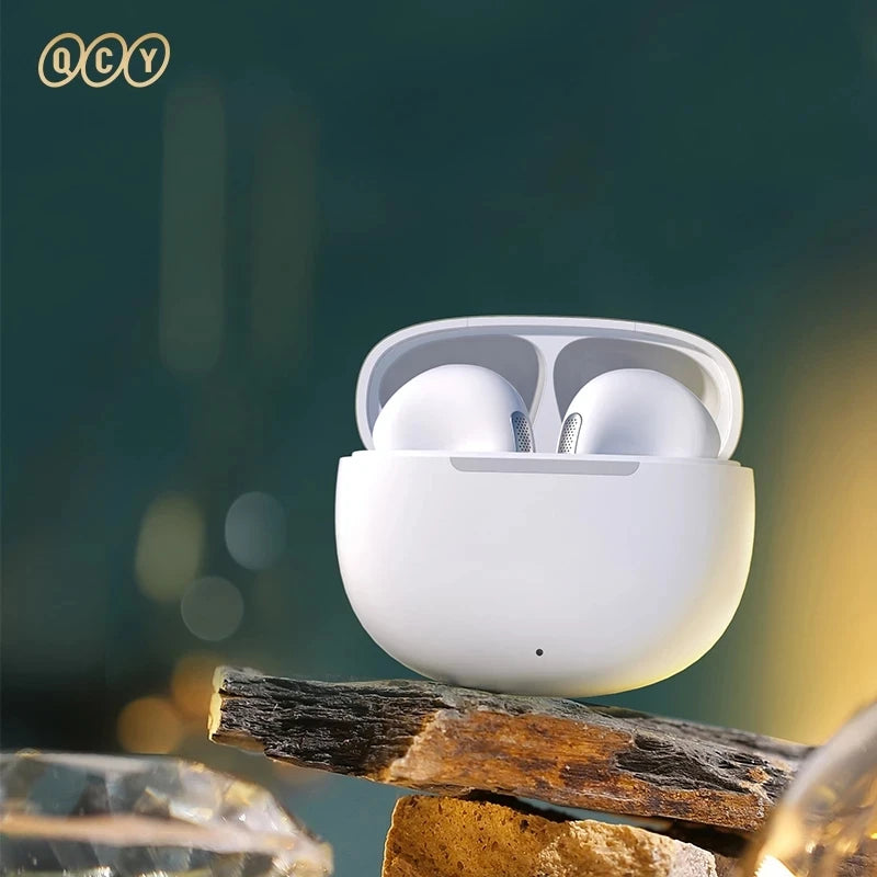 QCY T20 Wireless Earphones Bluetooth 5.3 TWS Earbuds 13mm Driver HIFI Headphones 68ms Low Latency Gaming Headset 4 Mics HD Call