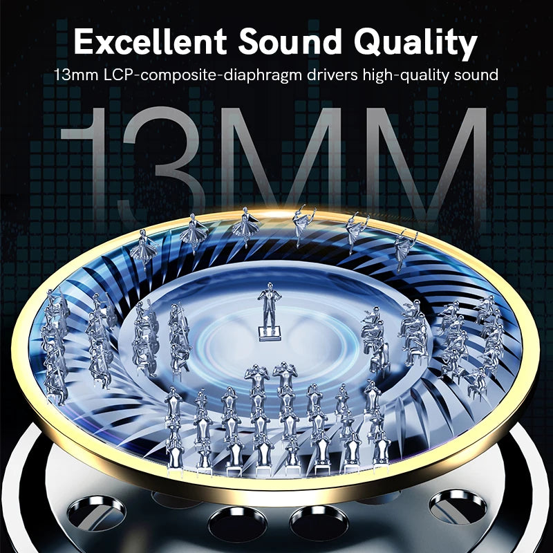 QCY T20 Wireless Earphones Bluetooth 5.3 TWS Earbuds 13mm Driver HIFI Headphones 68ms Low Latency Gaming Headset 4 Mics HD Call