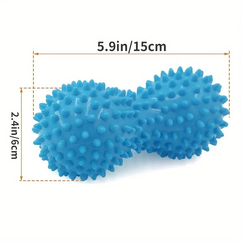 Peanut Massage Spiky Ball Foot Massage Roller Deep Tissue Massage Ball Training Grip for Plantar Fascia Shoulders Neck & Back
