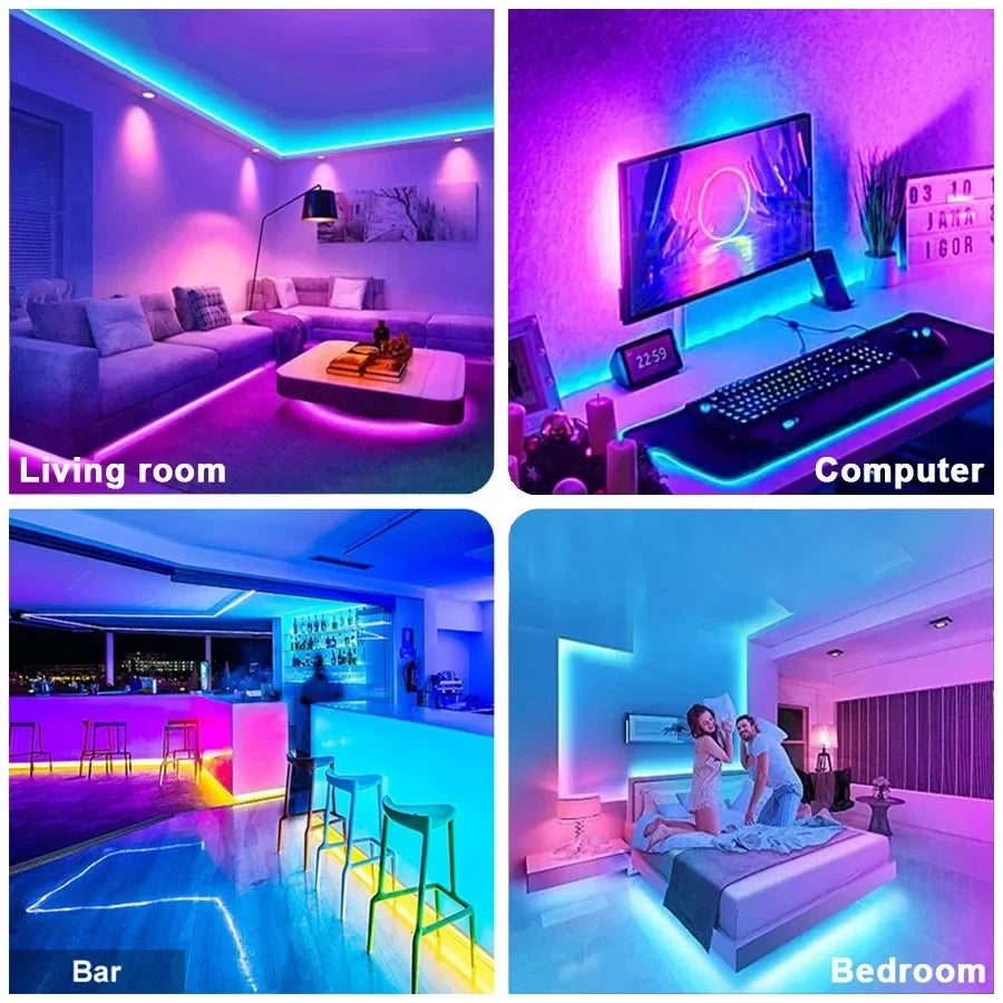 Led Strip Light RGB 5050 Led Lights 2.4G Touch Control Lamp Tape Color Change Flexible Ribbon LED Diode TV Backlight Room Decor
