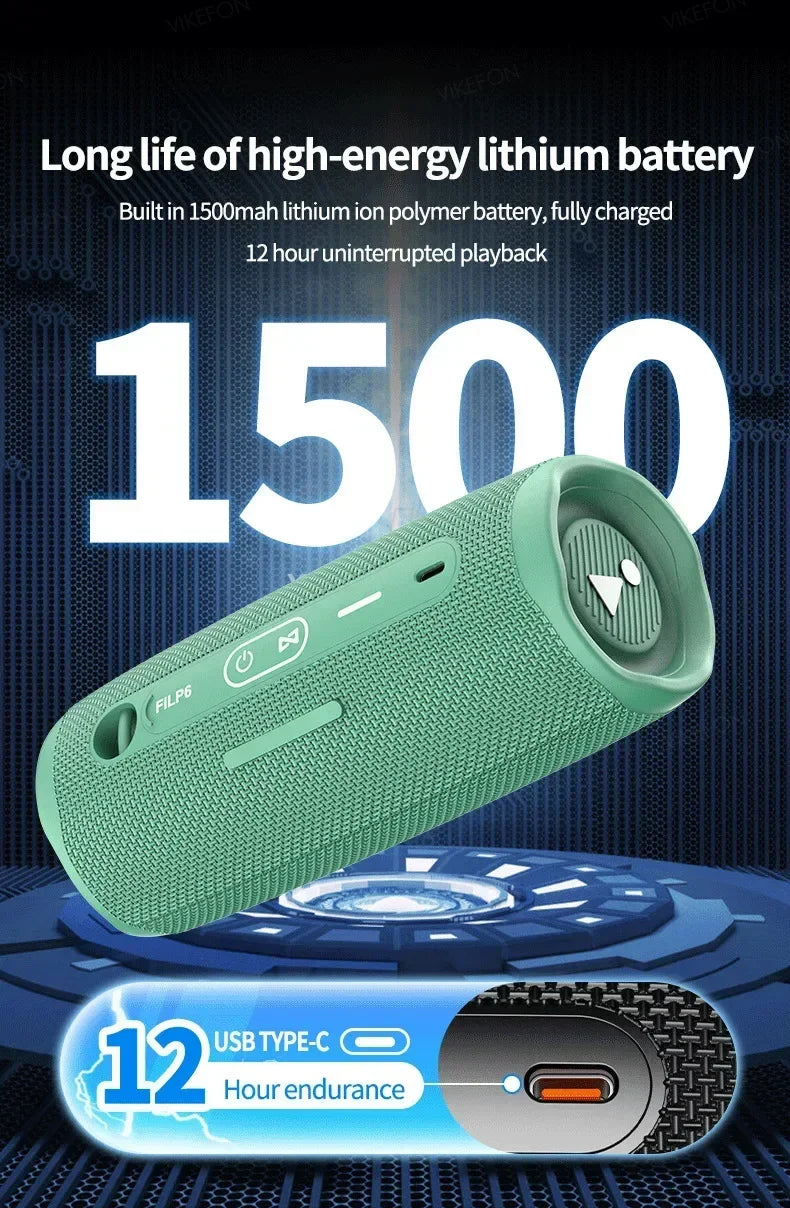 New Flip6 Bluetooth Audio Multi-Function TWS Audio Caixa De Som Outdoor Portable Subwoofer Wireless Home Theater Dual Speakers