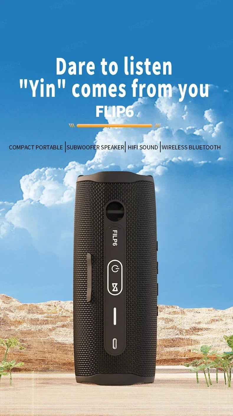 New Flip6 Bluetooth Audio Multi-Function TWS Audio Caixa De Som Outdoor Portable Subwoofer Wireless Home Theater Dual Speakers