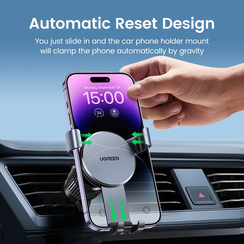 【New-in Sale】UGREEN Car Phone Holder Gravity Phone Stand For Xiaomi Samsung iPhone 15 14 13 Pro Max Air Vent Car  Holder Stand
