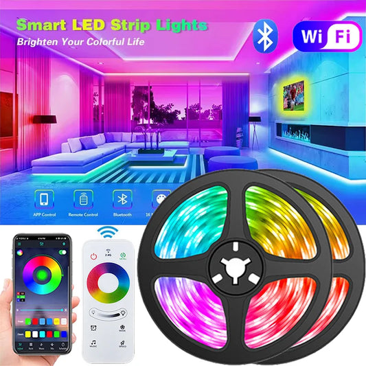 Led Strip Light RGB 5050 Led Lights 2.4G Touch Control Lamp Tape Color Change  Flexible Ribbon LED Diode TV Backlight Room Decor