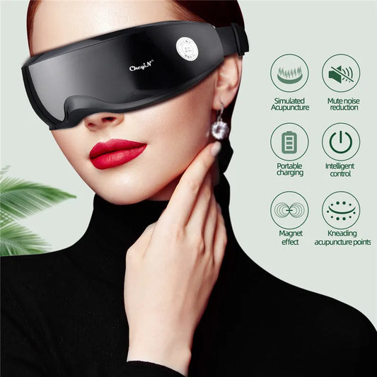 CkeyiN Smart Eye Massager Vibration Magnetic Relieves Fatigue Dark Circles Acupuncture Massage Relax Eye Care Device Wireless 51