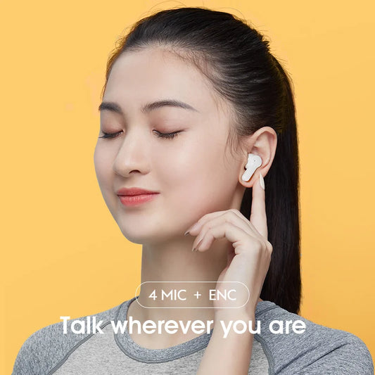 QCY T13 ANC Earphone Bluetooth 5.3 Active Noise Cancellation -28dB Wireless Headphone Fast Charge Earbuds 0.068' Low Latency