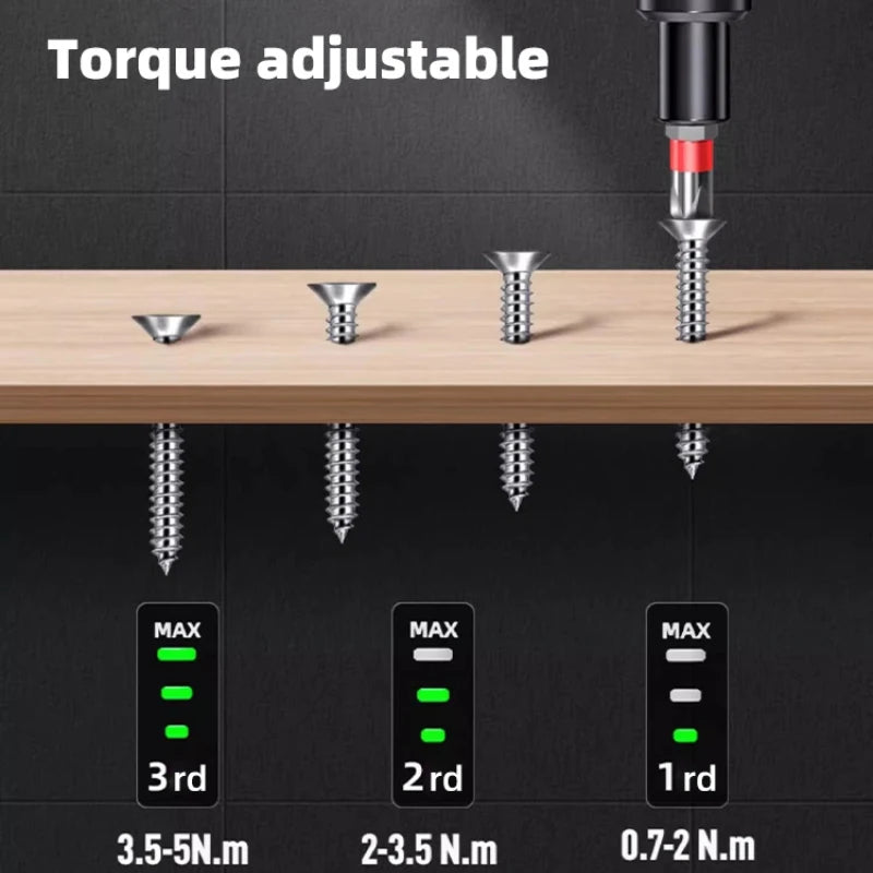 Mini Electric Screwdriver Set USB Rechargeable 2000mah Adjustment Power Dril Multi-function Disassembly Torque Repair Tools Kit