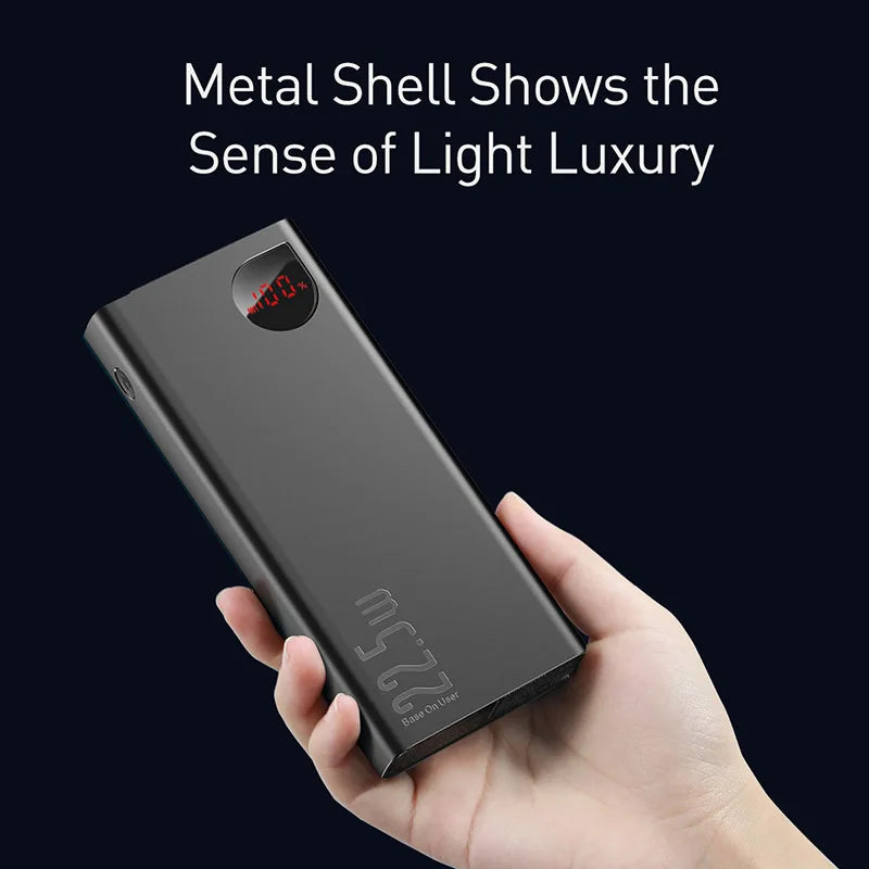 Baseus Power Bank 20000mAh Portable Charger Powerbank 10000mAh External Battery PD 22.5W Fast Charging For iPhone 16 15 Xiaomi