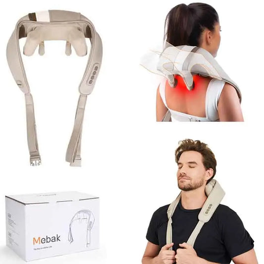 Mebak N1 Massager For Neck And Back Electric 6D Kneading Massager Pillow Hot Compress Muscle Relaxing Massage Shawl instrument