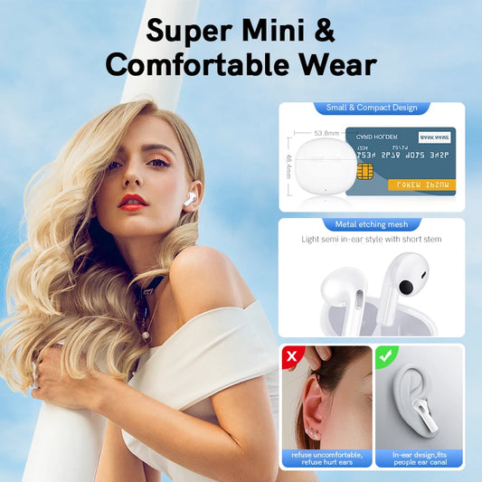QCY T20 Wireless Earphones Bluetooth 5.3 TWS Earbuds 13mm Driver HIFI Headphones 68ms Low Latency Gaming Headset 4 Mics HD Call