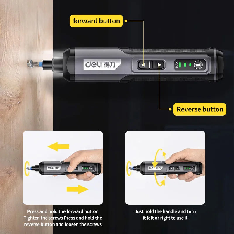 Mini Electric Screwdriver Set USB Rechargeable 2000mah Adjustment Power Dril Multi-function Disassembly Torque Repair Tools Kit