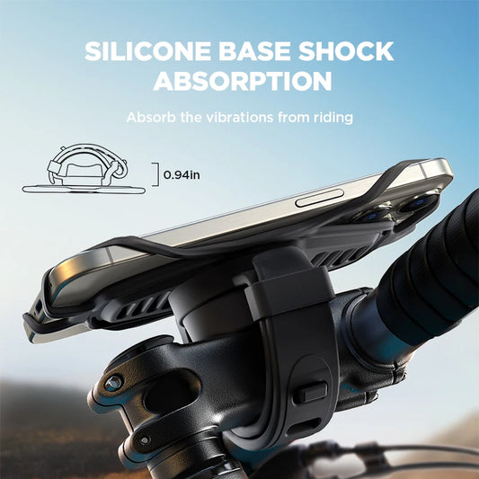 Joyroom Bike Phone Mount Holder Universal Cell Phone Mount for 4-7" Phone Handlebar Mount for Bicycle Motorcycle Scooter ATV
