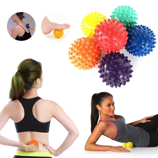 1PCS Spiky Massage Ball Exercise Hand Foot Pain Relief Plantar Relievers Muscle Soreness Release Massager Roller For Deep Tissue
