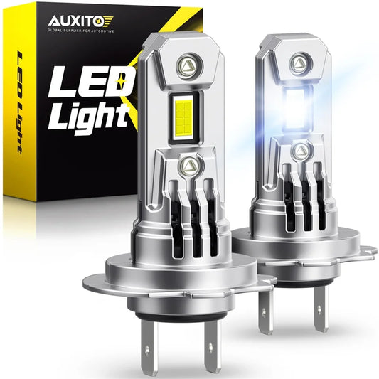 AUXITO 2x Turbo H7 LED Bulbs High Power 100W 20000LM for Mercedes W211 W203 W204 Audi BMW Toyota Hyundai Car Headlight Head Lamp
