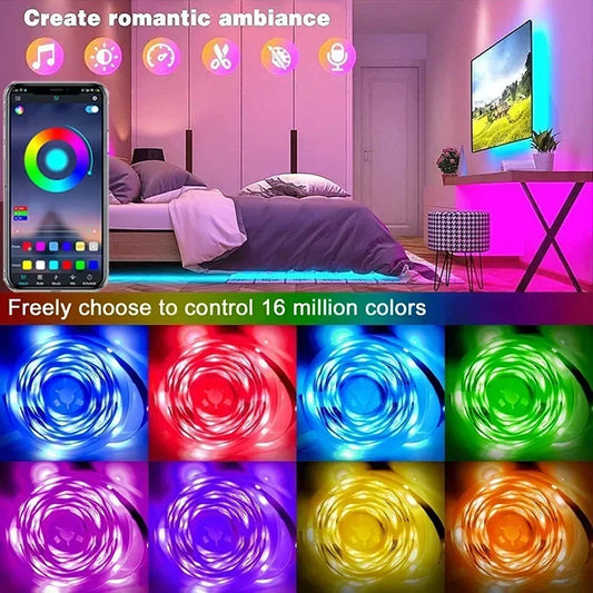 Led Strip Light RGB 5050 Led Lights 2.4G Touch Control Lamp Tape Color Change  Flexible Ribbon LED Diode TV Backlight Room Decor