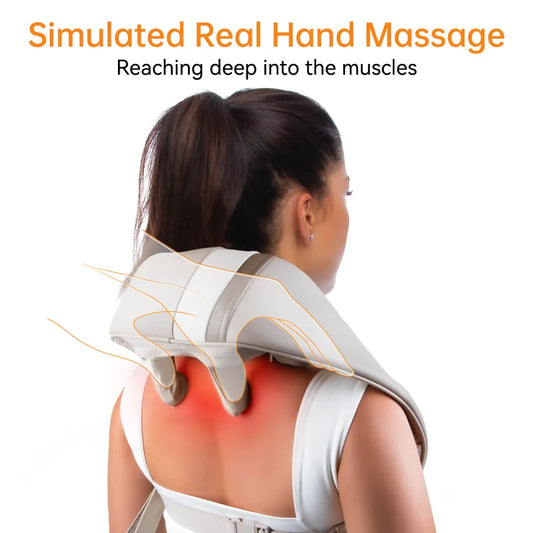 Mebak N1 Massager For Neck And Back Electric 6D Kneading Massager Pillow Hot Compress Muscle Relaxing Massage Shawl instrument