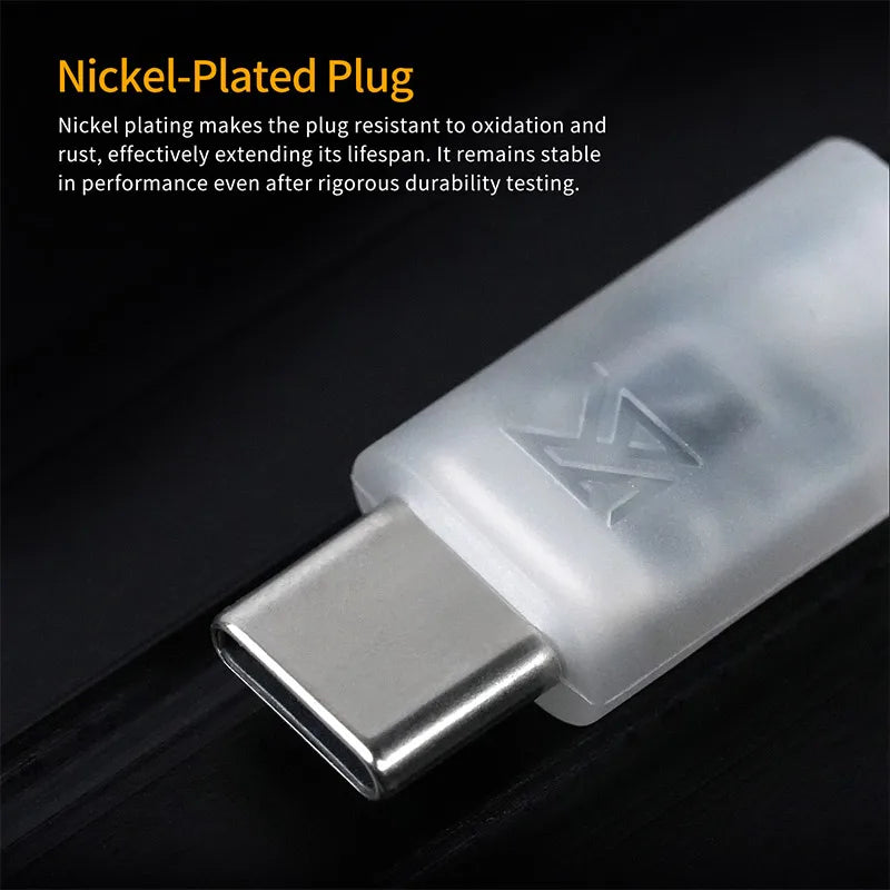 KZ double parallel silver-plated type-c upgrade cable 0.75 gold-plated pin fever copper silver-plated headphones upgrade replace