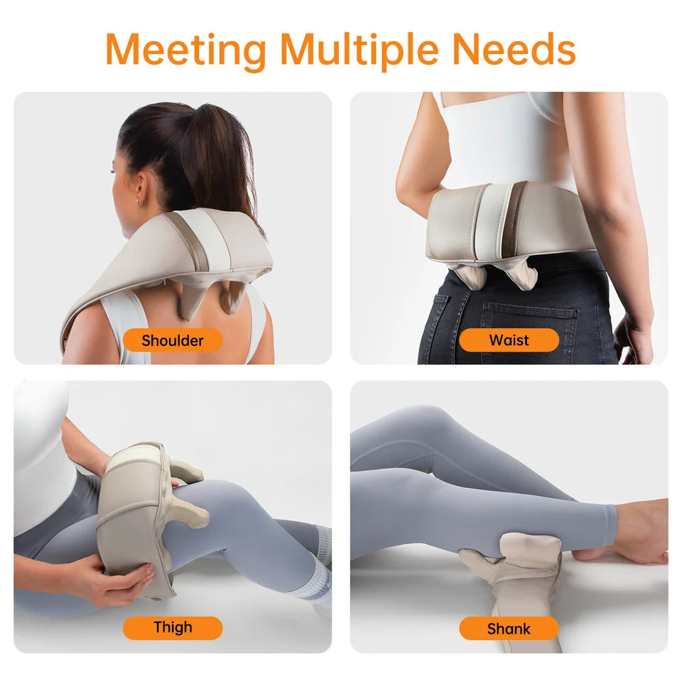 Mebak N1 Massager For Neck And Back Electric 6D Kneading Massager Pillow Hot Compress Muscle Relaxing Massage Shawl instrument