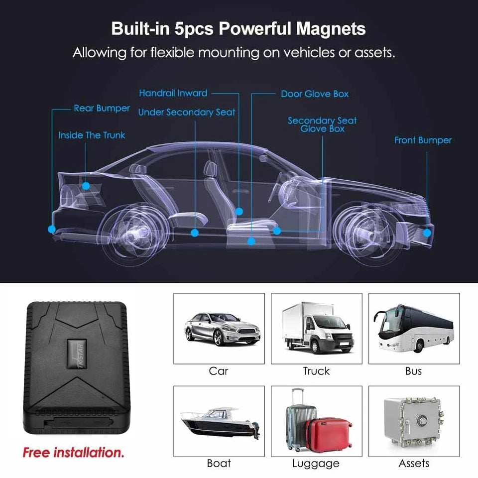 4G Car GPS Tracker   TKSTAR  TK915 GPS Locator 10000mAh Magnet Waterproof IP65 GPS Car Tracker Tamper Alert LIFETIME FREE APP