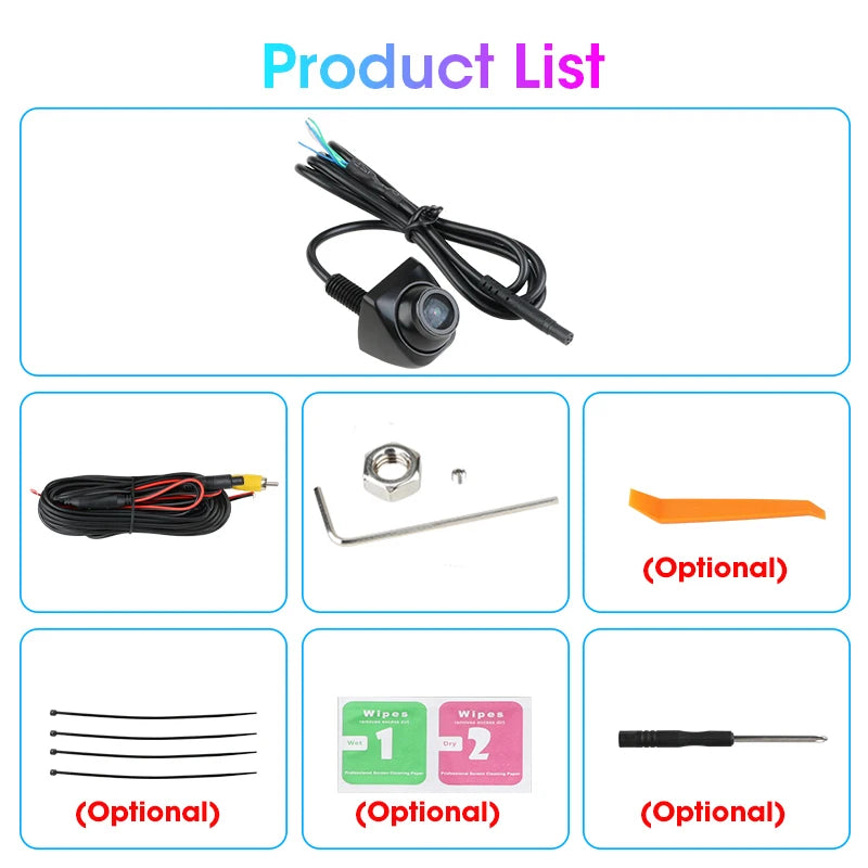 Jansite AHD 1080P/720P Rear View Camera 170° Backup Camera Parking Assistance Fisheye Golden Lens For Android Radio Monitor