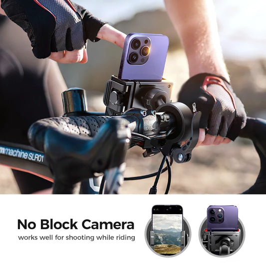 Joyroom 2024 Bike Phone Holder Shockproof Universal One-hand Operation Bicycle Motorcycle Phone Holder For 4.7-7" Mobile Phone